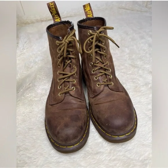 Dr Martens 1460 Boots CrazyHorse Leather Lace Up Boots USSize 11 Air Cushion